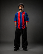 Lionel Messi Barcelona Home Jersey – Red Blue Stripes Football Shirt | Oversize | Embroidery| Kit Culture