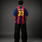 Lionel Messi Barcelona Home Jersey – Red Blue Stripes Football Shirt | Oversize | Sublimation |Kit Culture