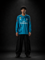 Cristiano Ronaldo 2017/18 Real Madrid Away Jersey – Sublimation Full Sleeve Blue #7 | Kit Culture