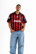 AC Milan 2006/07 Retro Jersey Kaká #22 – Classic Red Black Football Shirt | Embroidery