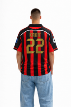 AC Milan 2006/07 Retro Jersey Kaká #22 – Classic Red Black Football Shirt | Embroidery