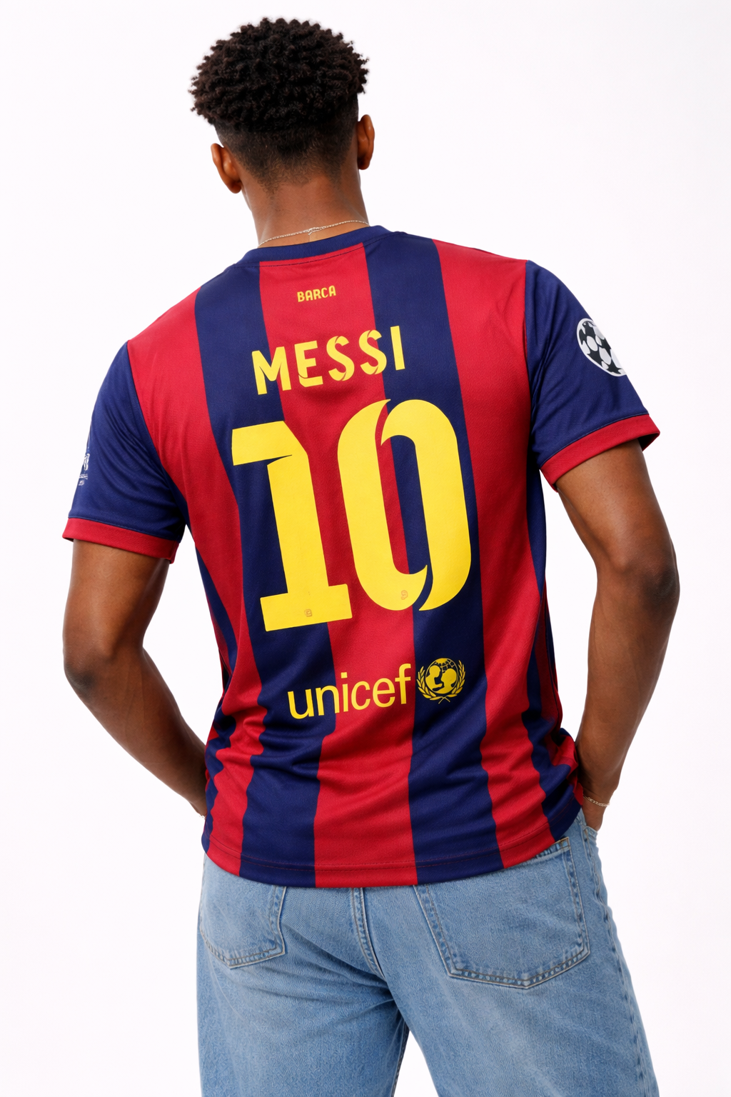 Barcelona 2014-15 Home Jersey Messi 10 – Classic Barca Red Blue Football Shirt