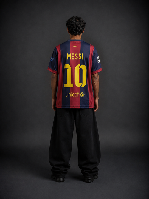 Barcelona 2014-15 Home Jersey Messi 10 – Classic Barca Red Blue Football Shirt