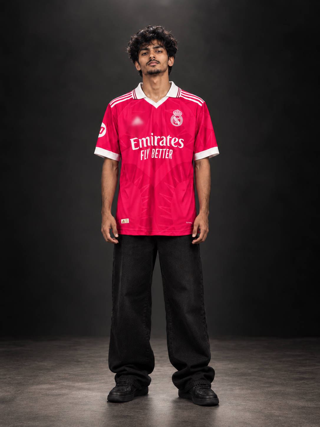 Real Madrid Mbappé #10 Pink Football Jersey | Oversize Collar Jersey | Embroidered | Kit Culture