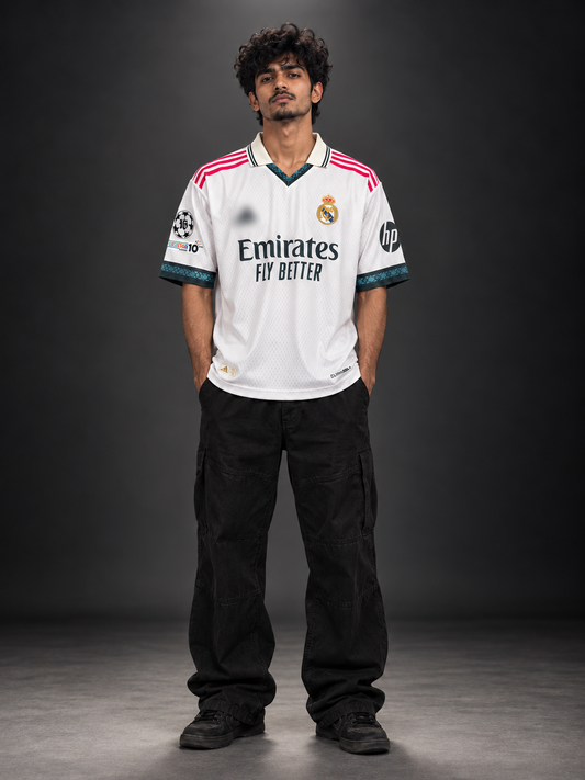 Real Madrid 2026/27 Home Jersey – Mbappe #10  White Football Jersey | Oversize Collar | Embroidery | Kit Culture