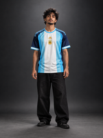 Argentina Messi #10 Retro Blue & White Jersey | Embroidery | Kit Culture