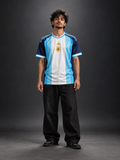 Argentina Messi #10 Retro Blue & White Jersey | Embroidery | Kit Culture