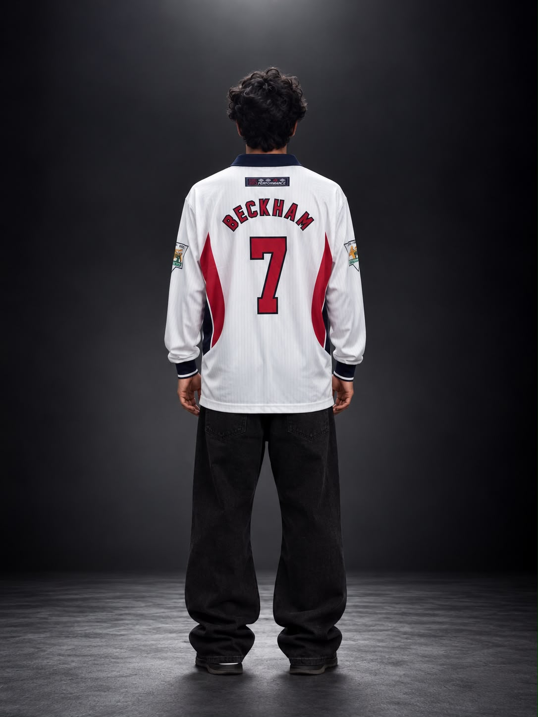 England David Beckham #7 Full Sleeve Home Jersey | Retro | Embroidery | Kit Culture