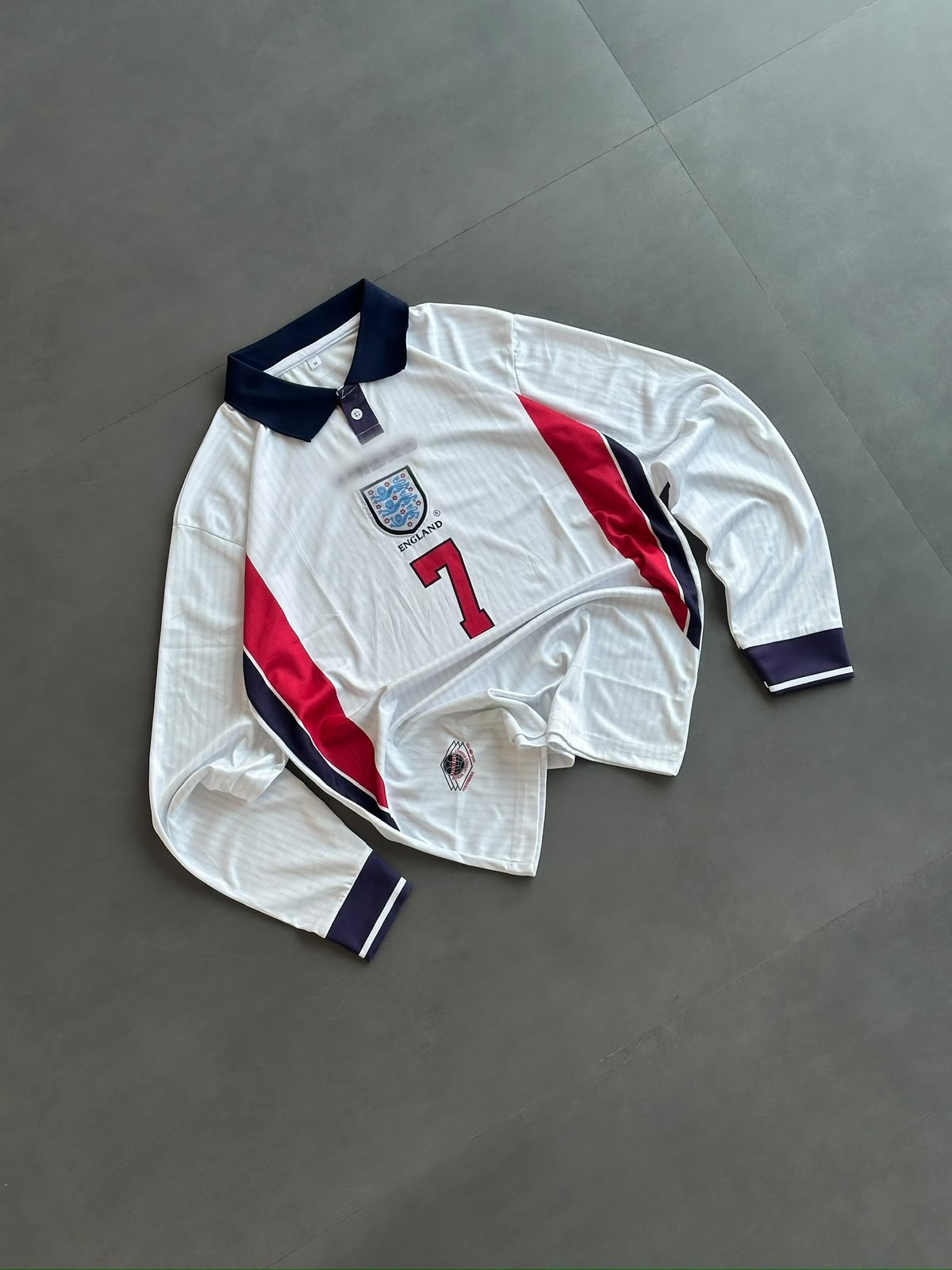 England David Beckham #7 Full Sleeve Home Jersey | Retro | Embroidery | Kit Culture