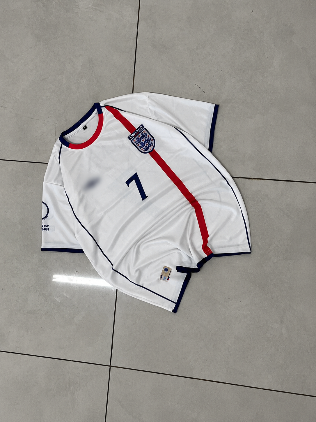 England 2002 World Cup Jersey – Beckham #7 | Embroidered | Kit Culture