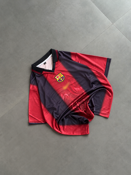 FC Barcelona Retro Jersey 2000s | Vintage Barca Five Sleeve Jersey | Embroidery | Kit Culture