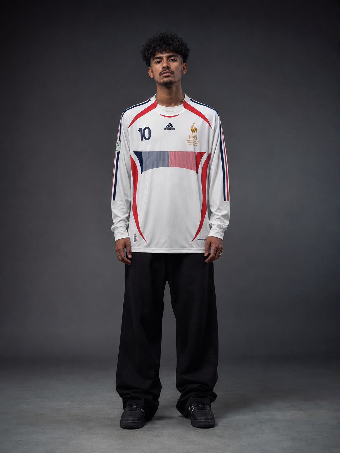 France Zidane #10 Retro Football Jersey – Long Sleeve - Sublimation - Kit Culture