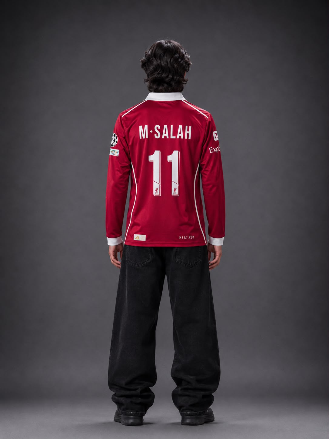 Liverpool 2023-24 Home Long Sleeve Jersey – Mohamed Salah #11 | Full Sleeve Sublimation | Kit Culture