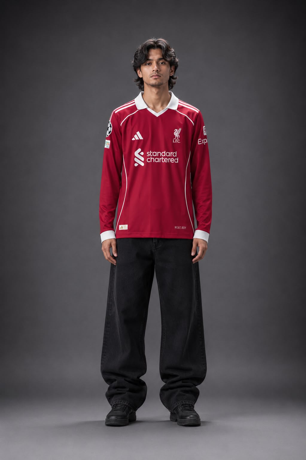 Liverpool 2023-24 Home Long Sleeve Jersey – Mohamed Salah #11 | Full Sleeve Sublimation | Kit Culture