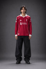 Liverpool 2023-24 Home Long Sleeve Jersey – Mohamed Salah #11 | Full Sleeve Sublimation | Kit Culture