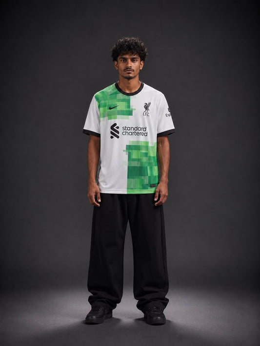 Liverpool M. Salah #11 | Green White Football Jersey | Sublimation | Kit Culture