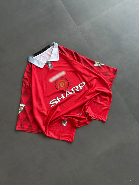 Manchester United David Beckham #10 Retro Home Jersey | Oversize Collar | Sublimation | Kit Culture