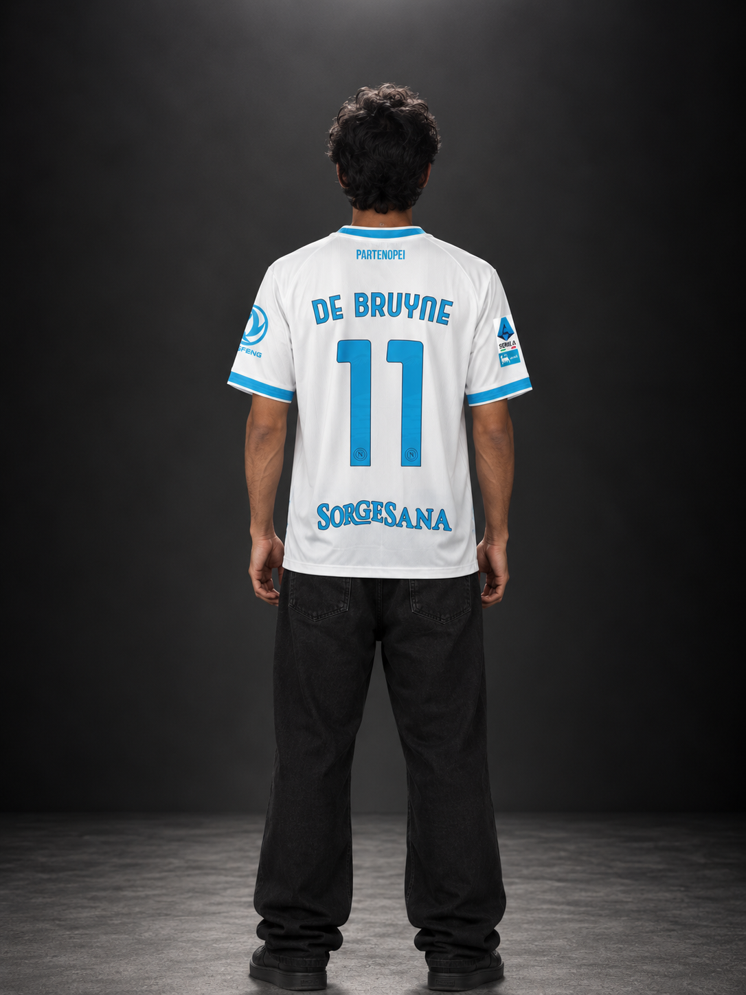 Napoli De Bruyne 11 White Football Jersey | Sorgesana Fan Jersey | Sublimation | Kit Culture