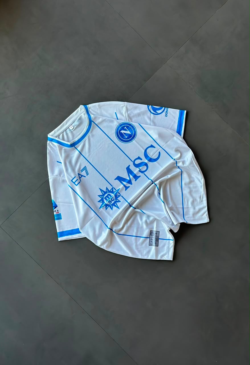 Napoli De Bruyne 11 White Football Jersey | Sorgesana Fan Jersey | Sublimation | Kit Culture