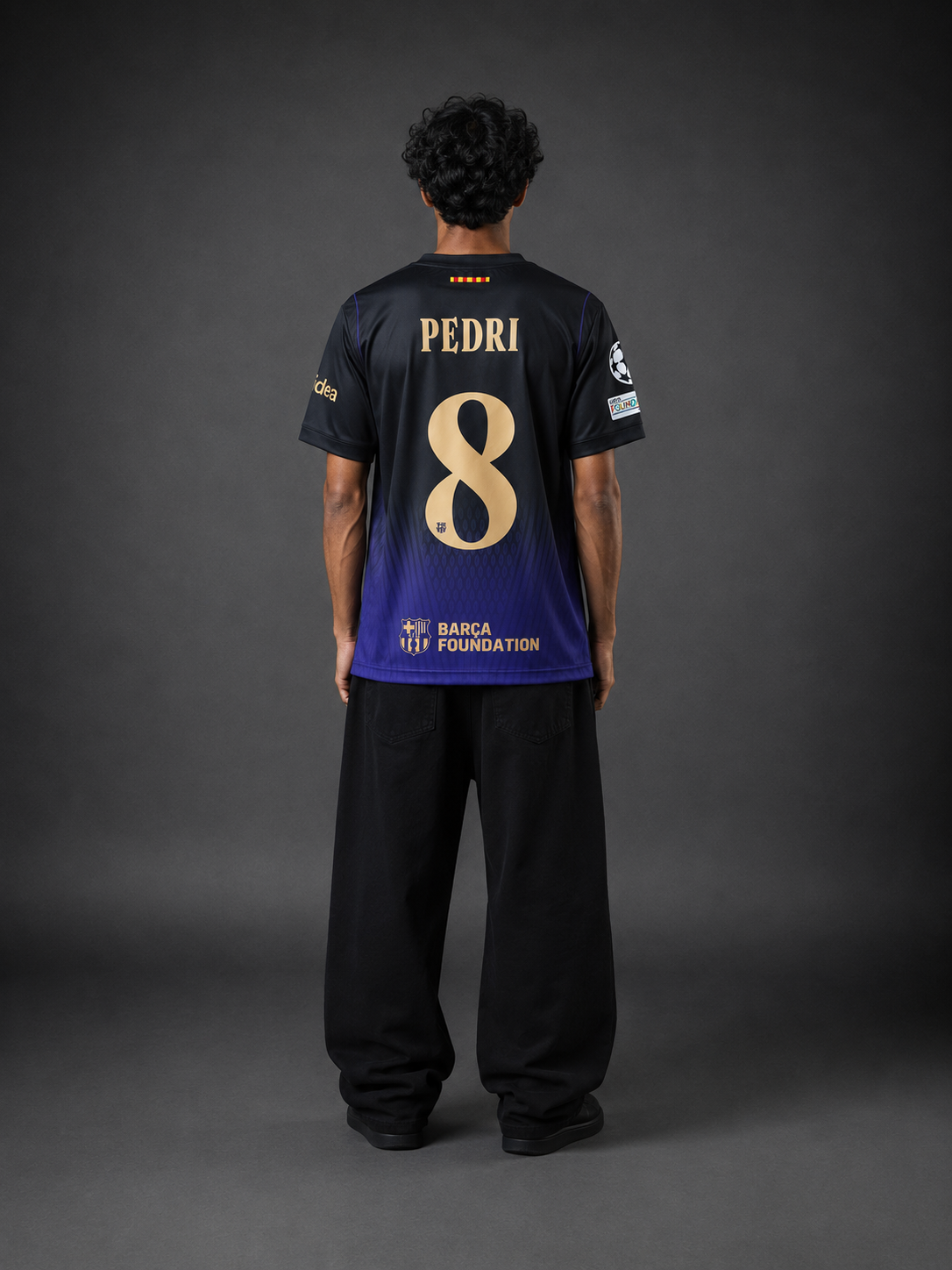 Pedri Barcelona Jersey 2026/27 | No. 8 Football Jersey | Black and Purple | Sublimation | Kit Culture