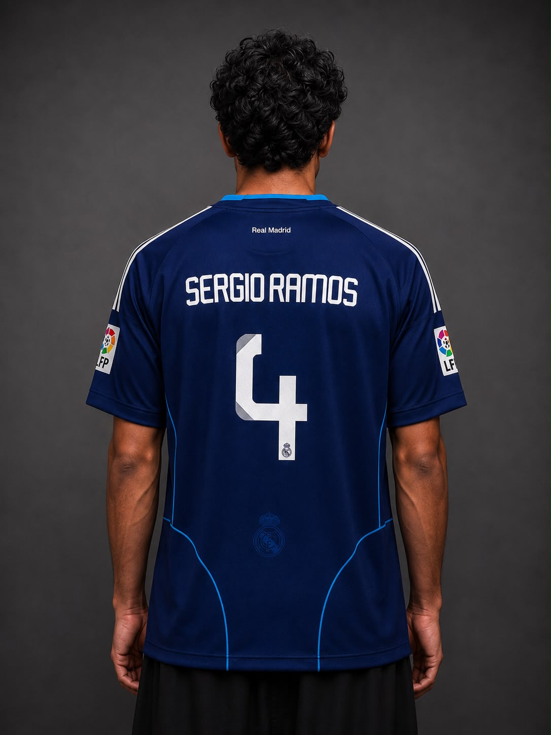 Real Madrid 2013-14 Away Jersey – Sergio Ramos #4 | Retro Sublimation | Kit Culture