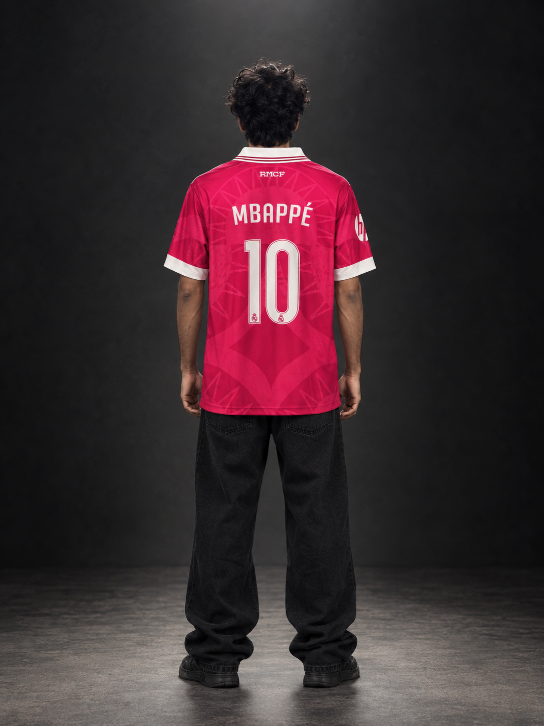 Real Madrid Mbappé #10 Pink Football Jersey | Oversize Collar Jersey | Embroidered | Kit Culture