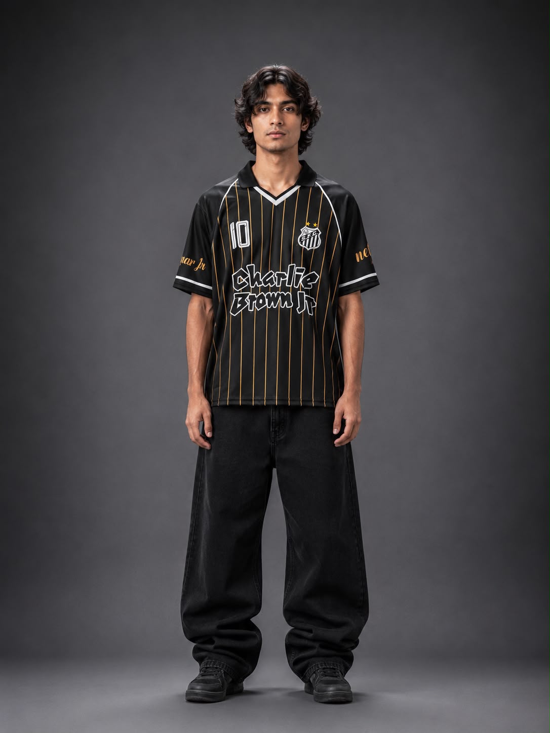 Santos FC Neymar Jr #10 Retro Jersey | Charlie Brown Jr Edition | Oversize | Embroidered | Kit Culture
