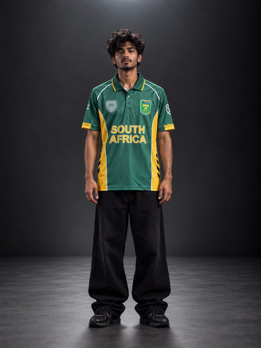 South Africa Retro Cricket Jersey – AB de Villiers #17 | Embroidery | Kit Culture