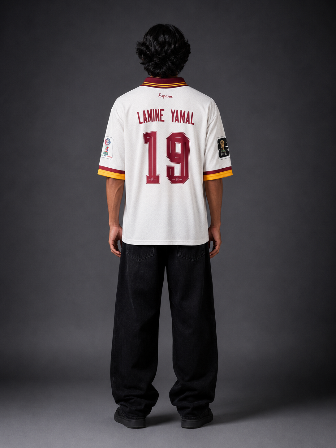 Spain 2026 Away Jersey – Lamine Yamal #19 | Oversize Collar | Kit Culture