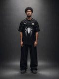 Barcelona Spider-Man Football Jersey – Black | BarcaXSpider | Oversize Embroidery | Kit Culture