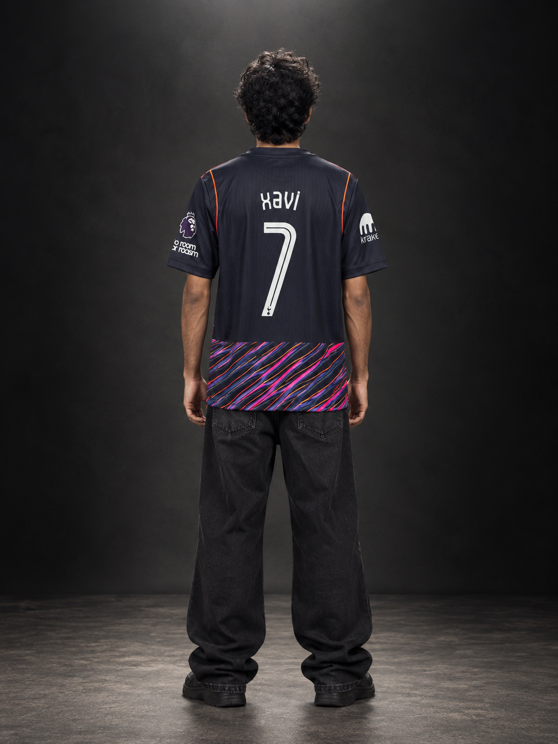 Tottenham Hotspur Xavi #7 Black Football Jersey | Sublimation Jersey | Kit Culture