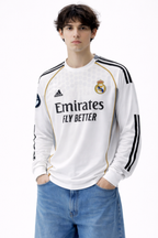 Bellingham 5 Real Madrid White Long Sleeve Jersey – Premium Sublimation Football Shirt