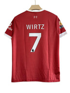Liverpool 2025-26 Home Jersey Wirtz 7 – Red LFC Football Shirt