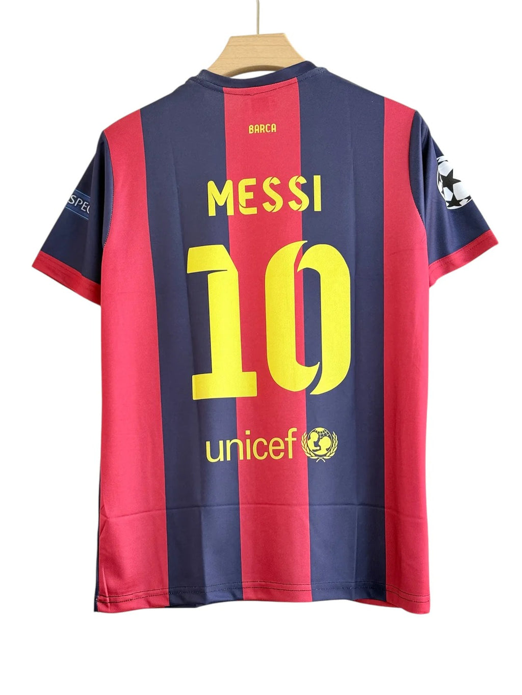 Barcelona 2014-15 Home Jersey Messi 10 – Classic Barca Red Blue Football Shirt