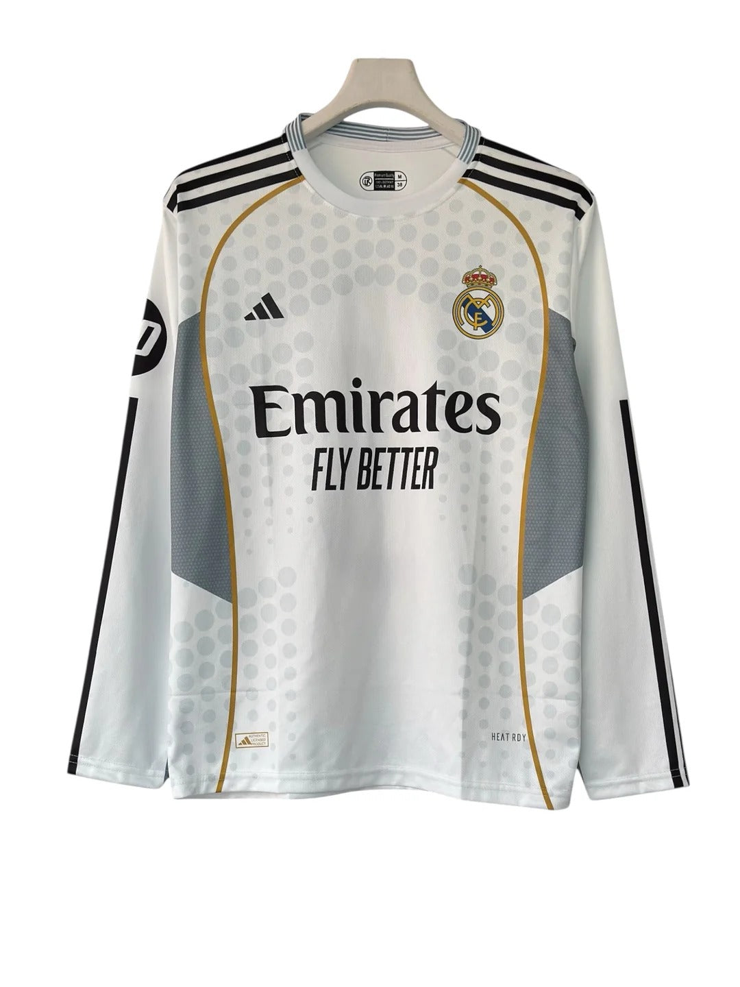 Bellingham 5 Real Madrid White Long Sleeve Jersey – Premium Sublimation Football Shirt