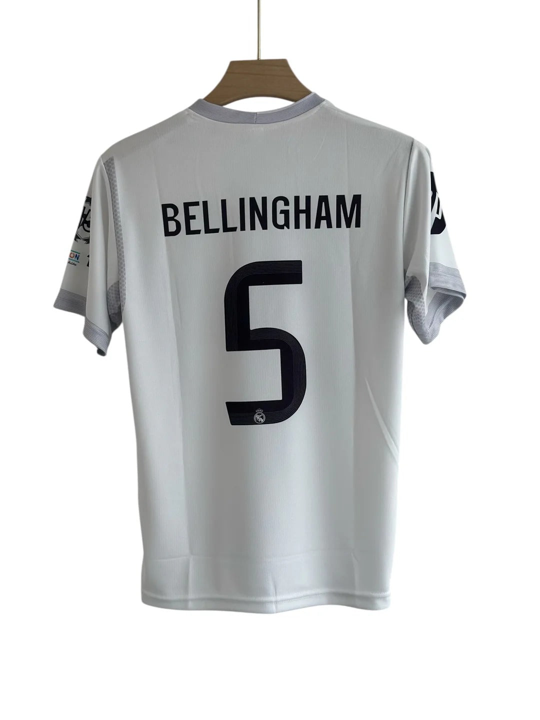Bellingham 5 Real Madrid Home Jersey – Premium White Sublimation Football Shirt