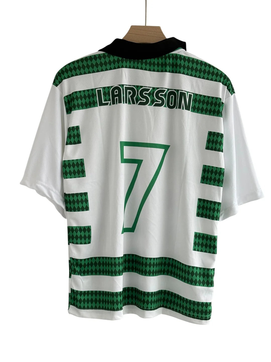 Celtic FC Larsson 7番 シャツ Celtic FC Retro Jersey Larsson 7 – Classic Green White Football