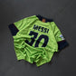 Barcelona Neon Green Away Jersey (Messi 30) – Embroidered Crest | Kit Culture