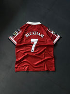 Beckham 7 Retro Manchester United Jersey – Classic Red Kit | Embroidery | Kit Culture