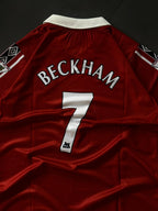 Beckham 7 Retro Manchester United Jersey – Classic Red Kit | Embroidery | Kit Culture