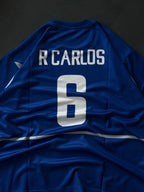Roberto Carlos Brazil Jersey #6 – Blue Away Retro Kit | Kit Culture | Five Sleeve