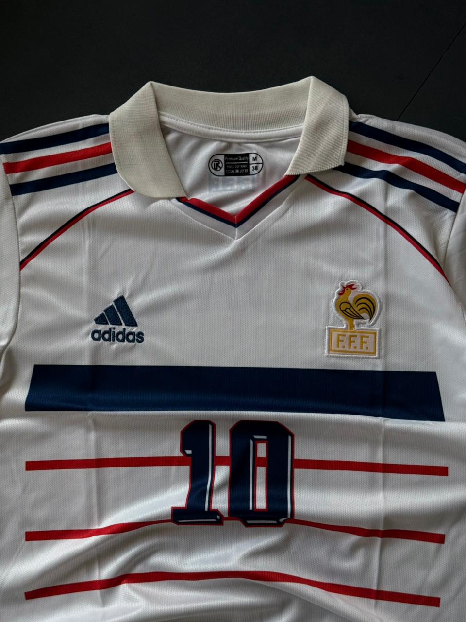 Zidane 10 France Retro Jersey | Classic Football Shirt | Embroidery | Kit Culture
