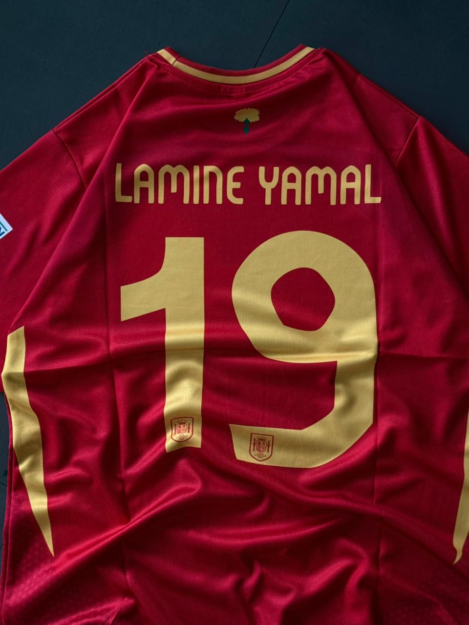 Lamine Yamal Spain Jersey 19 – Home Kit | Kit Culture