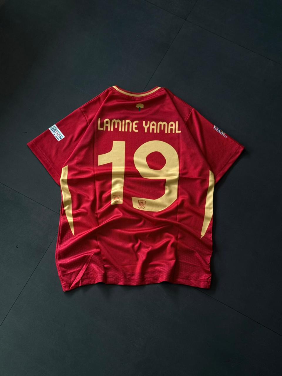 Lamine Yamal Spain Jersey 19 – Home Kit | Kit Culture