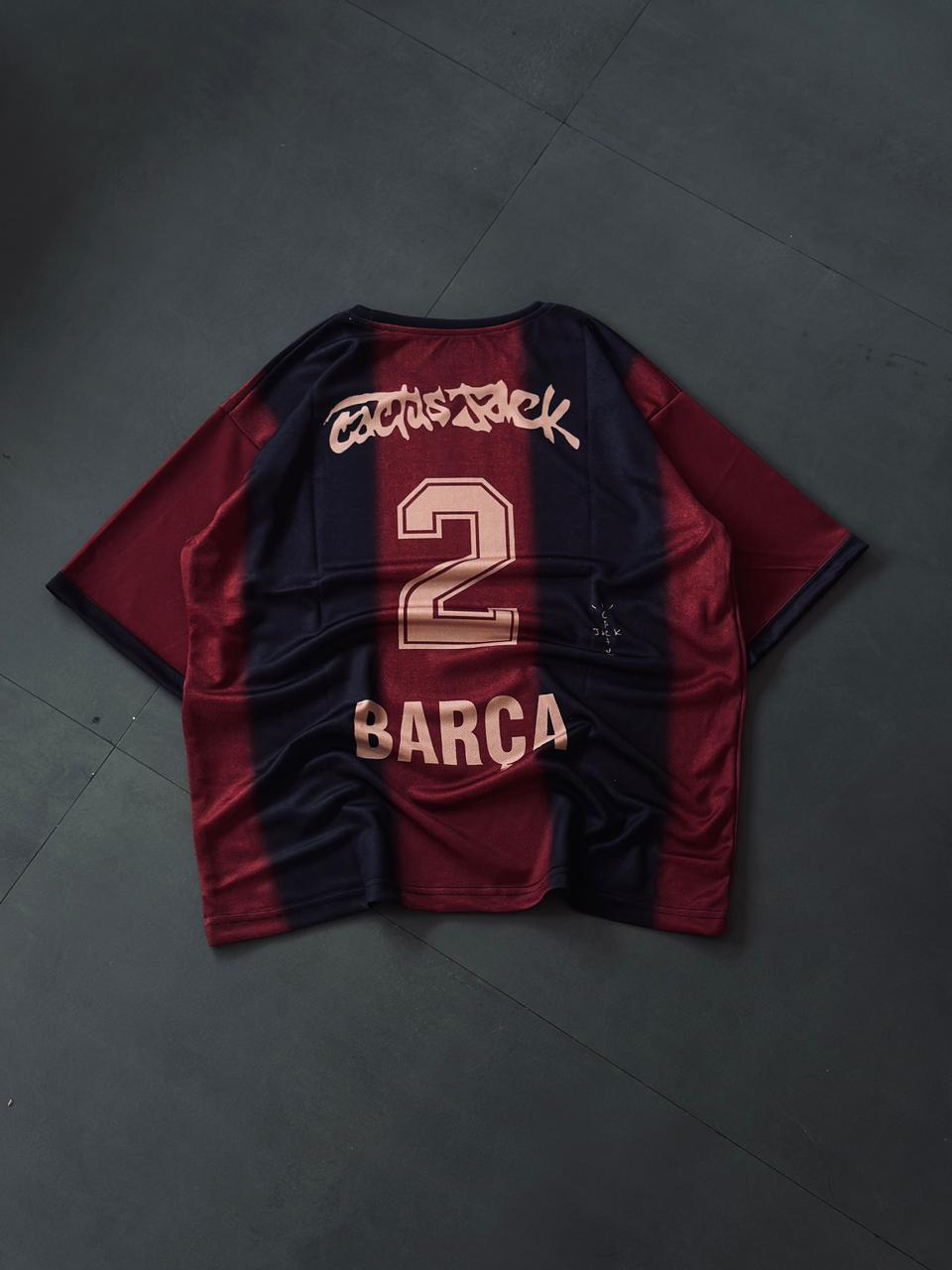 Barcelona Inspired Retro Stripe Jersey – Streetwear Oversized Football Shirt| Kit Culture