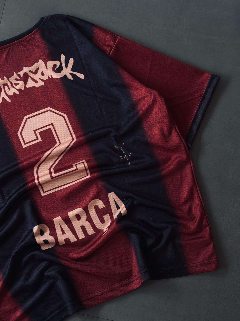 Barcelona Inspired Retro Stripe Jersey – Streetwear Oversized Football Shirt| Kit Culture
