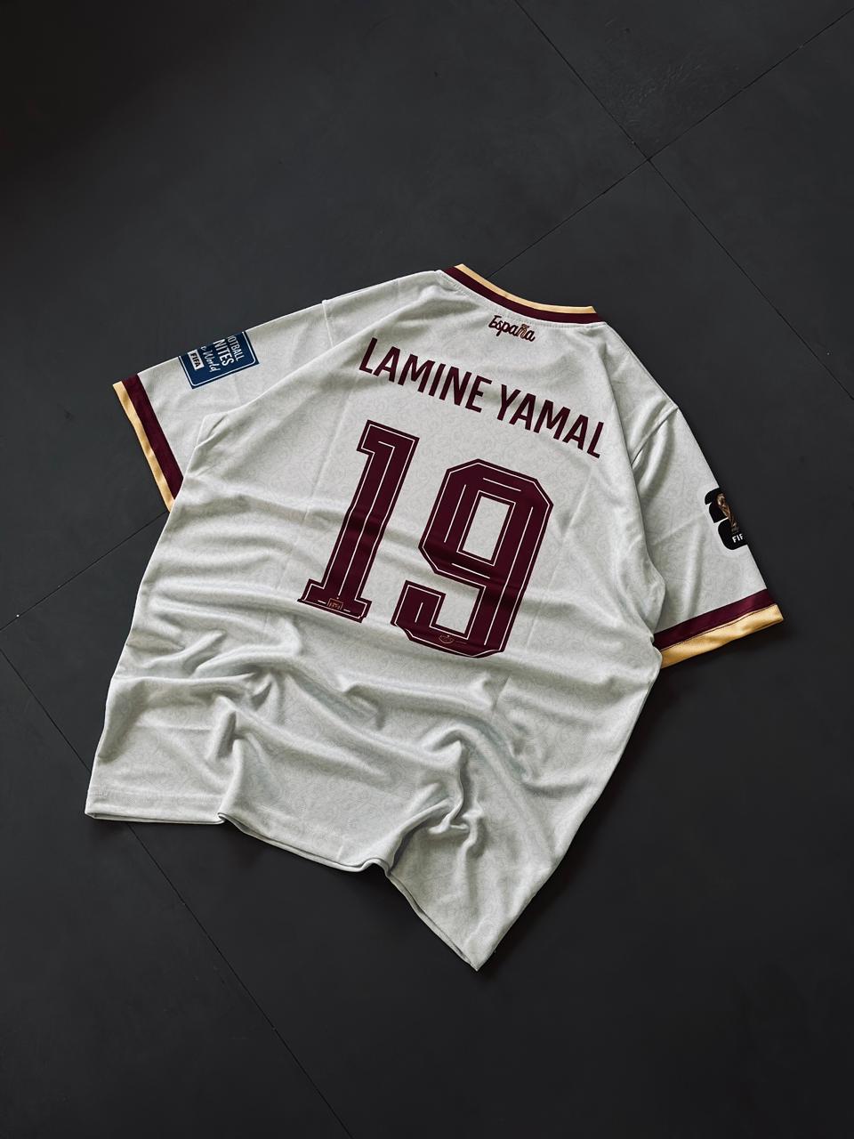 Lamine Yamal #19 Spain Away Jersey 2026 - Embroidered Logo | Kit Culture