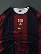 Barcelona Inspired Retro Stripe Jersey – Streetwear Oversized Football Shirt| Kit Culture