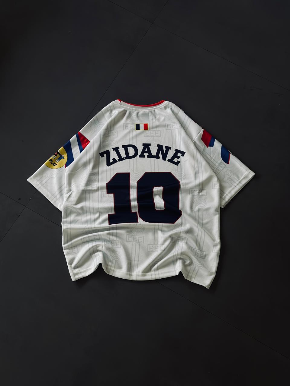 Zidane #10 France 1996/97 Away Jersey - Classc world cup retro shirt oversize | Kit Culture