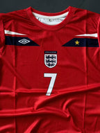 England Beckham #7 Retro Full Sleeve Football Jersey | Sublimation | Kit Culture